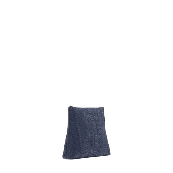 EVERYDAY POUCH NAVY SUEDED PYTHON - Image 2