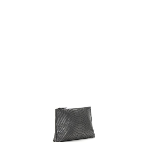 ESSENTIAL POUCH GUNMETAL PYTHON - Image 2