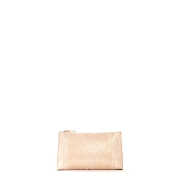 ESSENTIAL POUCH SPUN GOLD PYTHON