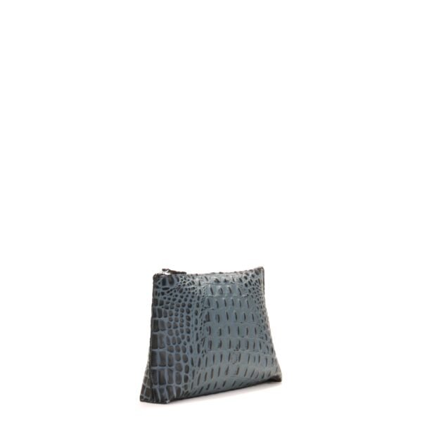 EVERYDAY POUCH NAVY EMBOSSED CROC - Image 2